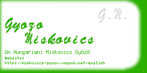 gyozo miskovics business card