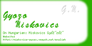 gyozo miskovics business card